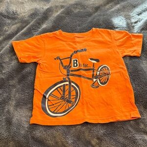 Wonderkids Orange Bicycle Graphic Tee - Short Sleeve